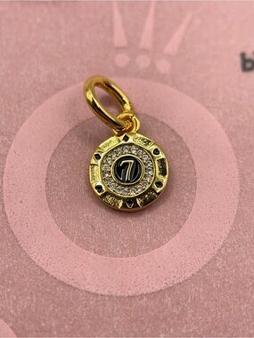 Pandora Gold-Plated Lucky Chip 7 Dangle Charm 763137C01